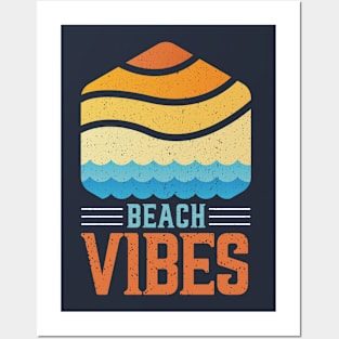 Retro Sunset Beach Vibes Posters and Art